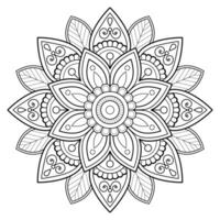 padrão de mandala abstrata de vetor. arte na parede. livro de colorir rendas padrão a tatuagem. design para uma camisa de pintura de papel de parede e design de adesivo de azulejo, ornamento de círculo decorativo em estilo oriental étnico vetor