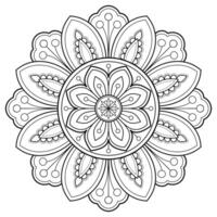 padrão de mandala abstrata de vetor. arte na parede. livro de colorir rendas padrão a tatuagem. design para uma camisa de pintura de papel de parede e design de adesivo de azulejo, ornamento de círculo decorativo em estilo oriental étnico vetor