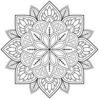 padrão de mandala abstrata de vetor. arte na parede. livro de colorir rendas padrão a tatuagem. design para uma camisa de pintura de papel de parede e design de adesivo de azulejo, ornamento de círculo decorativo em estilo oriental étnico vetor