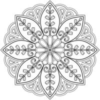 padrão de mandala abstrata de vetor. arte na parede. livro de colorir rendas padrão a tatuagem. design para uma camisa de pintura de papel de parede e design de adesivo de azulejo, ornamento de círculo decorativo em estilo oriental étnico vetor