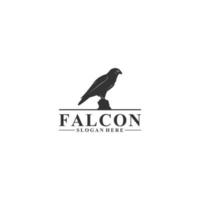 modelo de logotipo de falcão em fundo branco vetor