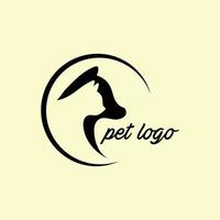 design de logotipo do animal de estimação vetor