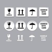 etiqueta de conjunto de ícones de símbolos de carga