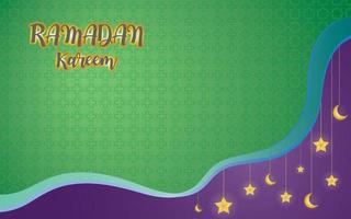 vetor de modelo de plano de fundo de saudação ramadan kareem