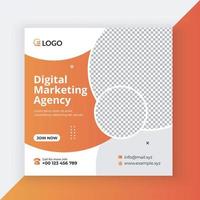 postagem de mídia social de marketing digital vetor