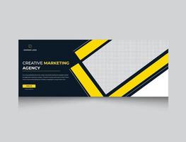 banner de negócios corporativos para seu marketing digital, banner de site editável, modelo vetorial. vetor