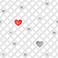 Love heart seamless pattern Ornamento geométrico de férias de dia dos namorados vetor