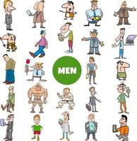 personagens engraçados dos homens dos desenhos animados grande coleção vetor