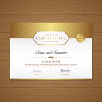 Certificado e diploma de apreciação de luxo e design moderno modelo vector illustration