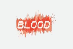 design de tipografia de sangue vetor