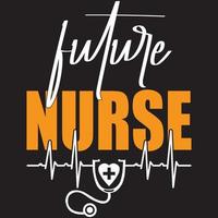 camiseta futura enfermeira vetor