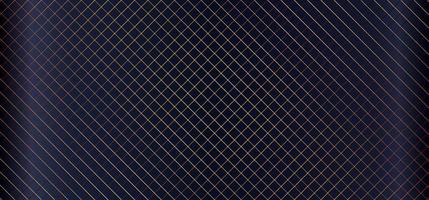 padrão de grade de linhas douradas no estilo de luxo de fundo metálico azul vetor