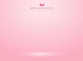 fundo de estúdio rosa com iluminação para dia dos namorados. vetor
