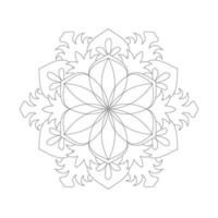 mandala floral facilmente editável e redimensionável vetor