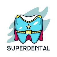 ilustração do logotipo do ícone super dental vetor