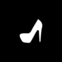 ícone de cor branca de sapatos de mulher vetor