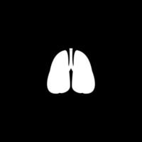 ícone de cor branca de pulmões vetor