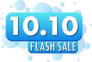 10.10 banner de promoção de venda flash vetor