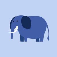ilustração em vetor de um elefante fofo. ilustração plana e simples para o modelo