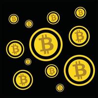 fundo de moeda bitcoin vetor