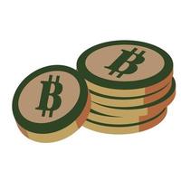 símbolo de dinheiro de moeda bitcoin vetor