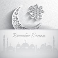 Ramadan Kareem. Cartão de saudação vetor