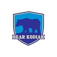 urso kodiak logotipo, logotipo animal selvagem vetor