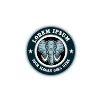 logotipo do elefante, vetor do logotipo do zoológico