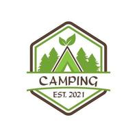 logotipo de acampamento, vetor de logotipo de aventura