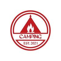 logotipo de acampamento, vetor de logotipo de aventura