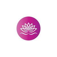 ícone de modelo de logotipo de design de flores de lótus de vetor de beleza
