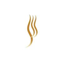 design de ilustração vetorial de logotipo de mulher de onda de cabelo vetor