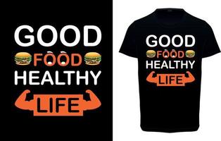 design de modelo de vida saudável de boa comida vetor