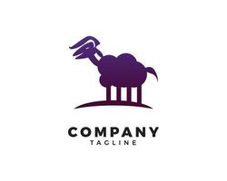 vetor de design de ícone de logotipo de cabra