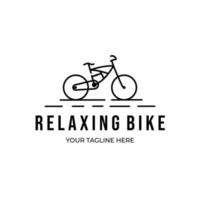 design de logotipo de bicicleta relaxante minimalista vetor