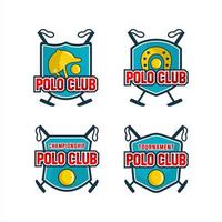 logotipos de design de campeonato de clube de polo vetor