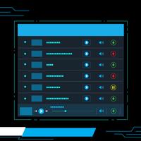 Lista de músicas tecnologia abstrato vetor