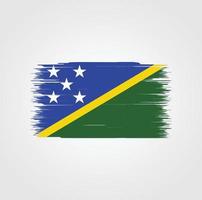 bandeira das ilhas salomão com estilo de pincel vetor