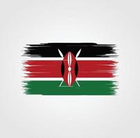 bandeira do Quênia com estilo de pincel vetor
