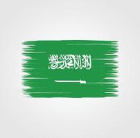 bandeira da Arábia Saudita com estilo pincel vetor