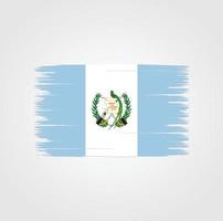 bandeira da guatemala com pincel vetor