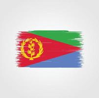 bandeira da eritreia com estilo de pincel vetor