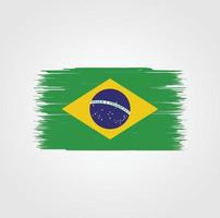 bandeira do brasil com estilo de pincel vetor