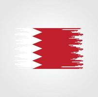 bandeira do Bahrein com design de estilo pincel aquarela vetor