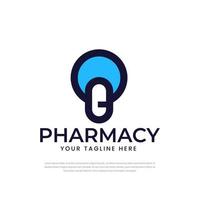 design de logotipo de farmácia médica minimalista, símbolos, ícones, modelos de design vetor