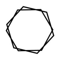 moldura geométrica poligonal com deslocamento vetor