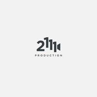 logotipo do estúdio de cinema de produção 211 vetor