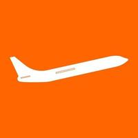 ícone de avião branco. vetor