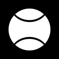ícone de cor branca de bola de tênis. vetor
