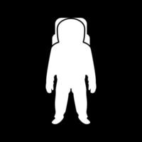 ícone de cor branca de astronauta. vetor